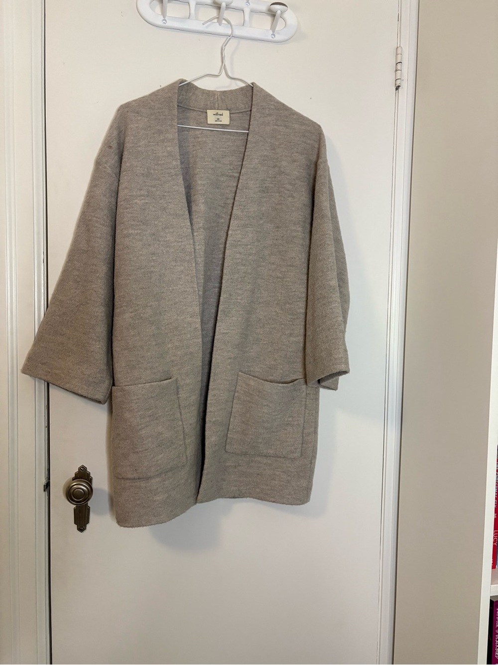 Wilfred Neutral Light Taupe Open Cardigan